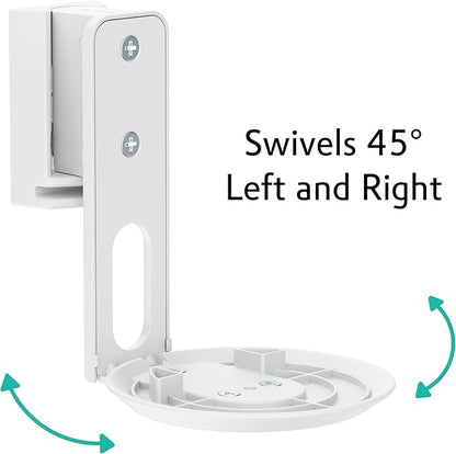 ynVISION.DESIGN Adjustable Wall Mount Compatible with Sonos ERA 100 Speaker - White 2 Pack