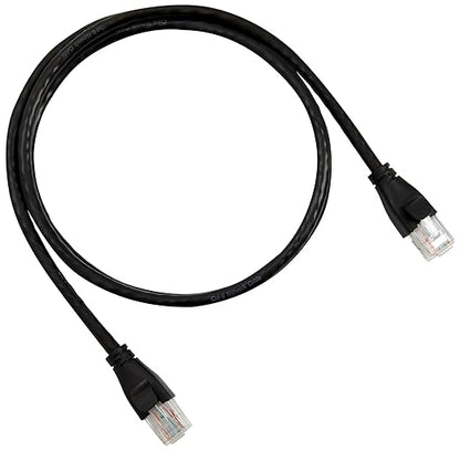 Amazon Basics RJ45 Cat 6 Ethernet Patch Cable, 1Gpbs Transfer Speed, Gold-Plated Connectors, 3 Foot - 10-Pack, Black, L6LLA010-CS-R
