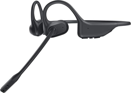 Gixxted Open Ear Headphones with Mic, Bluetooth Headset with Microphone, Dual Connect Bluetooth 5.3 with AI Noise Cancelling Mic & Mute Function, Wireless Headset for Work, Sports, Drive