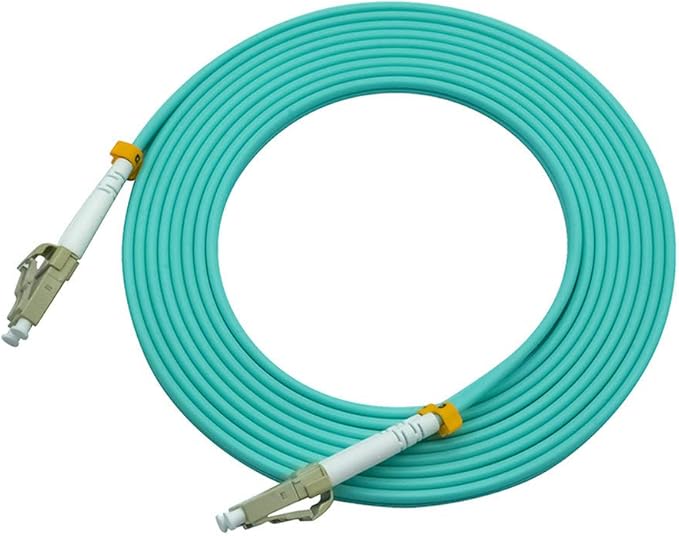 Jeirdus 20Meters 65ft LC to LC Duplex 50/125 10G OM3 Multi-Mode Fiber Optic Cable Jumper Optical Patch Cord LC-LC