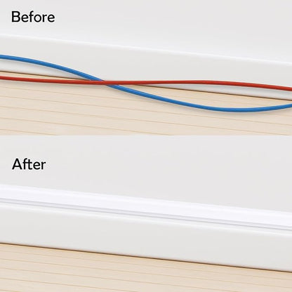 Rubber Bond TV Cord Hider Cable Protector - Strong Self Adhesive Wall Cord Cover Cable Hider - Low Profile Cable Management Wall Cord Concealer Cable Raceway