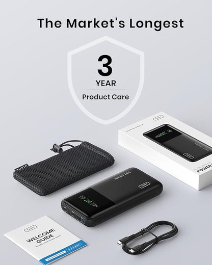 INIU 140W Power Bank, 27000mAh High Capacity Laptop Portable Charger, USB C Tablet Powerbank, Smart Digital Display Phone Charge for iPhone 17 16, Samsung, iPad, MacBook, Camping, Outdoor, Travel etc