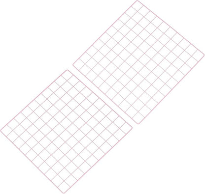 PATIKIL 20"x20" Wire Grid Panel, 2 Pack Board Photo Pictures Memo Display Grid Panels Hanging Organizer Wall Decorative Panel for Home Office Wedding, Pink