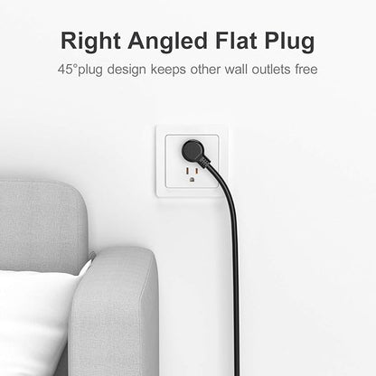 Witeem Surge Protector Power Strip - 12 Outlets,3 USB+USB-C 3.4A Ports, 6Ft Extension Cord, 1875W/15A, 4360Joules, Overload Protection - Ideal for Home & Office Use (Black-USBC)