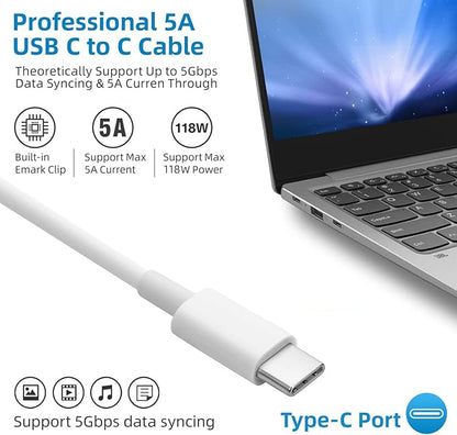 Furgor Mac Book Pro Charger - 118W USB C Charger Fast Charger Compatible with MacBook Pro, MacBook Air, M1 M2 M3 M4 M5, iPad pro, Samsung Galaxy and All USB-C Devices, 6.6ft Cable