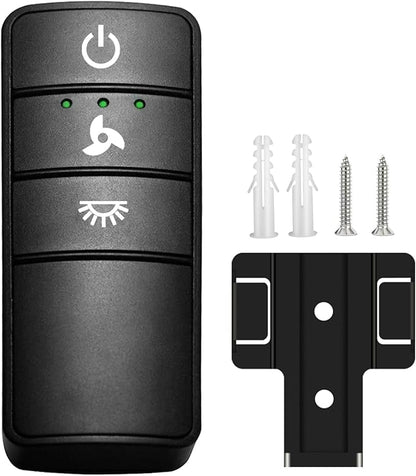3 Speeds Ceiling Fan Remote Control for Hampton Bay, Works with Home Decorators Collection Hampton Bay, Replcement for TX028C-S, TX028C-L, Light Dimmer, 5 DIP Switches & Learn (Remote ONLY)