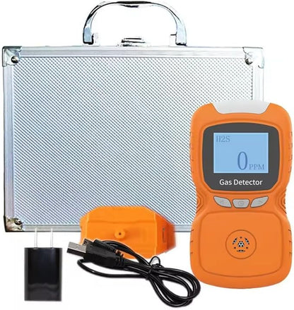 XLA Alert Clip Single Gas H2S Monitor, H2S Monitor Digital H2S Monitor, Clip-on 0~100ppm H2S Gas Detector with Voice, Vibration, Red Indicator Alarms,for Various Working environments