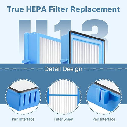 HAPF30AT-Total Air HEPA Type Filter Replacement for Holmes AER1 Air Purifier, Compatible with HAPF30AT and HAP242-NUC (2 HEPA Filters + 4 Carbon Booster Filters) by Funmit