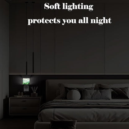 FSHVQKD Mountain Forest Landscape Painting Night Light,Plug Into Wall Decor for Stairway,Hallway,Kitchen,Dusk to Dawn Sensor Nightlights for Boys/Girls/Women/Men Room Gifts