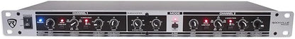 Rockville RX230 2-Way Stereo/3-Way Mono Crossover, XLR Input/Output, Adjustable Crossover Range, 24 dB/Octave Filters, Rack-Mountable for DJs and Live Sound