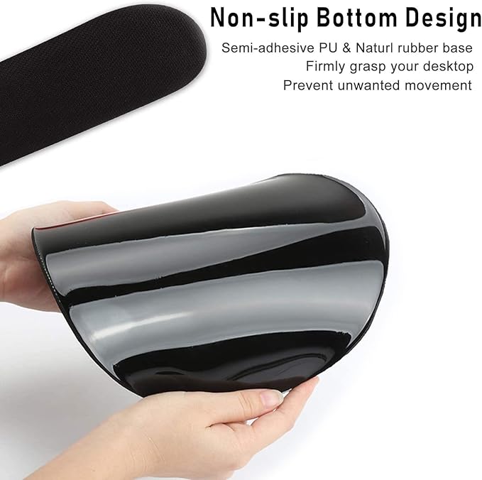 Keyboard Wrist Rest and Mouse Pad Wrist Support Set with Coasters,Non-Slip PU Base Ergonomic Gaming Mousepad for Home Office Working Studying Easy Typing & Pain Relief,Cute Cow Print