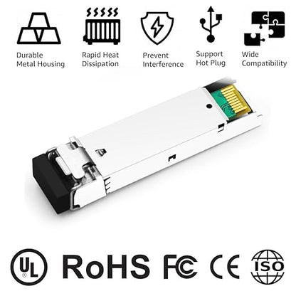 OPSTRAN 10GBASE-SR SFP+ Optical Transceiver Module Compatible with Cisco Meraki MA-SFP-10GB-SR 850nm 300m DDM Duplex LC MMF