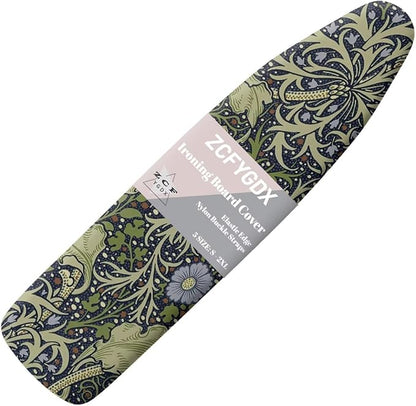 ZCFYGDX William Morris Prints Ironing Board Cover with Elastic Edge 3 Bottom Nylon Buckle Straps Breathable Resist Scorch Staining Suitable for Size-2XL Iron Board House Oil Paintings Art Decor