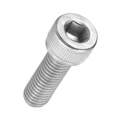 Kozelo 10pcs Socket Head Cap Screws - [M8-1.25 x 25mm] 304 Stainless Steel Allen Socket Drive for Electrical Motor 3D Printing Fan Engine Replacement Use, Silver