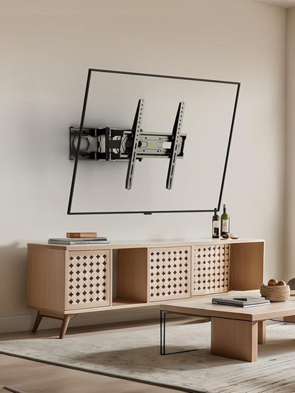 USX MOUNT TV Wall Mount for 32-74 inch Flat Screen/LED/4K up to 110lbs, Full Motion TV Mount Bracket with Swivel & Tilt Articulating Dual Arms, Max VESA 400x400mm, Fits 12/16" Wood Studs