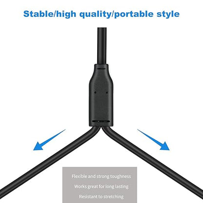 5 Pack XLR Splitter Cable,1 Female to 2 Male, 1.5FT Stereo Mic to L&R Audio Y-Splitter Cable