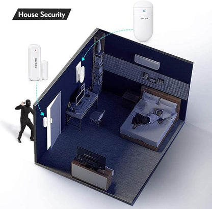 SECRUI Door Chime, Door Open Sensor Chime for Business/Home When Entering, Adjustable Volume, Easy Installation, 400ft Range, 52 Chimes, M508+D7