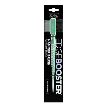 Style Factor EDGE BOOSTER® Hammer Brush Rat Tail– Double-Sided Edge Control Brush & Comb with Boar Bristles – For Edges, Slick Backs, Baby Hair Styling, and Taming Flyaways
