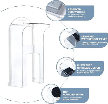 Transparent Plastic Doorbell Rain Cover , All Models Waterproof Protector Shield For Ring 1/2/3/4/2020/Pro/Pro 2/ Video Doorbells
