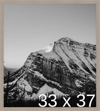 Frame It Easy 33 x 37 Rustic Gray Wood Frame (Derby)