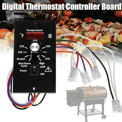 Digital Thermostat Controller, LED Display Temperature Control Panel Barbecue Grill Replacement Part, Replacement Thermostat Kit Parts Digital Pro Controller for All Traeger