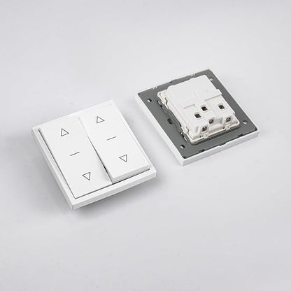 4-Wire Motorized Shade Switch, Wall Mount Controller for Tubular Motor, Roller Shutter, Awning, Electric Blinds & Garage Door, Up/Stop/Down Control