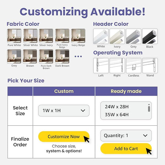 FOIRESOFT Standard Blackout Zebra Roller Blinds [Bonita, Pure White, W 37 x H 64inch] Dual Layer Privacy Shade, Room Darkening, Select 1x1 for Custom