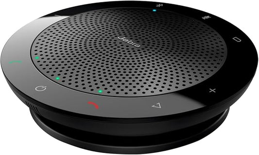 Jabra Speak 510 (2025 Edition) Portable, USB or Wireless Bluetooth Speaker for Meetings and Calls with Crystal-Clear Sound, Works with All Meeting Platforms - Microsoft Teams, Google Meet, Zoom, Black