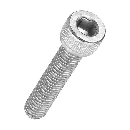 Kozelo 10pcs Socket Head Cap Screws - [M8-1.25 x 40mm] 304 Stainless Steel Allen Socket Drive for Electrical Motor 3D Printing Fan Engine Replacement Use, Silver