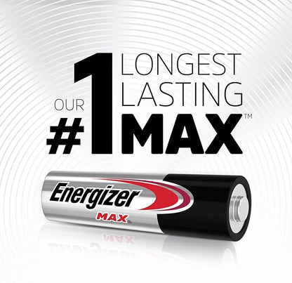 Energizer MAX AA Batteries (20 Pack), Double A Alkaline Batteries