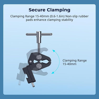 SMALLRIG V-Mount Crab-Shaped Clamp, 15-40mm Non-Slip Clamp, 1.5kg Load-Bearing Compatible with Multiple Brands of V-Mount Batteries - 5313