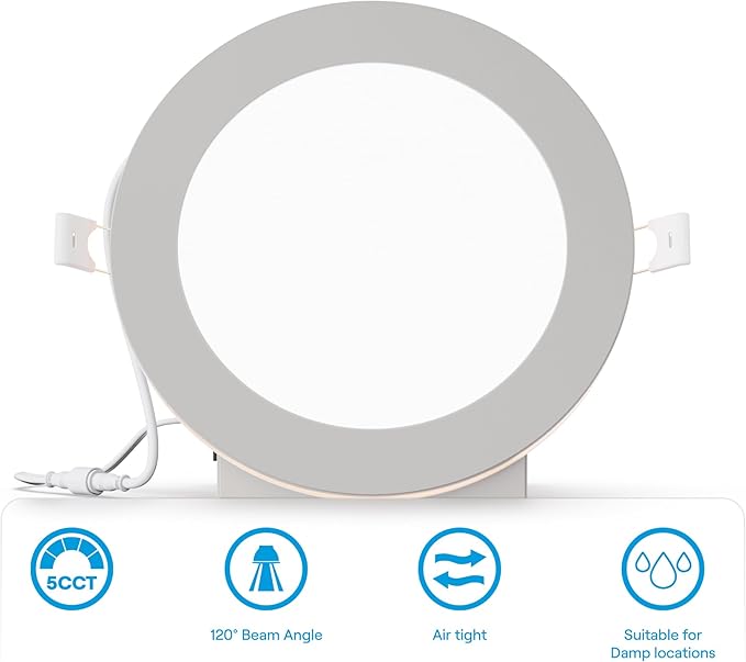 INFIBRITE 6 in Slim Recessed LED Downlight with Night Light 5CCT Selectable White New Construction 12 Watt 1050LM Triac Dimmable 24 Pack