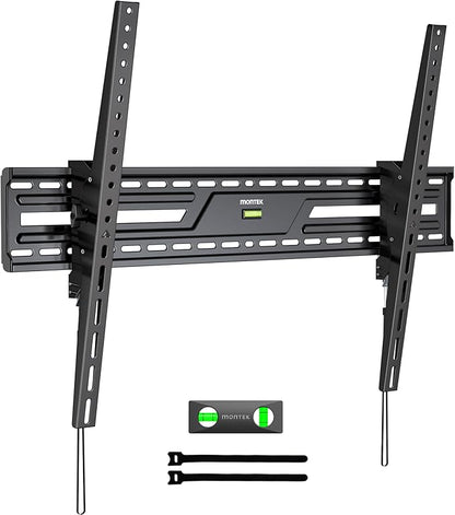 monTEK 15°Full Tilting TV Wall Mount for 50-100 inch Large TVs up to 220 LBS & 900x600mm Vesa, Effortless Tilt & Lock Heavy Duty TV Wall Mount Fits 32″/24″/18″/16″ Wood Studs TM1005W-LT