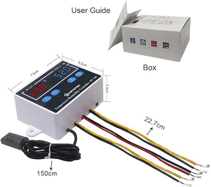 KETOTEK Temperature Humidity Controller Digital Thermostat Module 120V, Heating Cooling Humidification and dehumidification Control 110V 10A, Fahrenheit Display