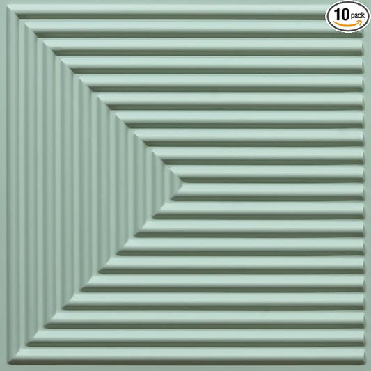 From Plain To Beautiful In Hours 9004 Depth Tier PVC 12 in x 12 in Peel and Stick Wall Panels (Covers / 10 sq.ft), Edge Water, 10 Piece