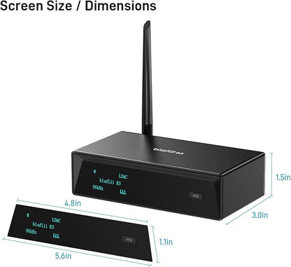 blafili B3 Professional XLR Bluetooth v5.1 Music Receiver, LDAC & aptX HD Streamer, Built-in ESS DAC, Analog RCA, Digital Optical and COAXIAL Outputs, for Audio Mixer, DJ Speakers & PA System