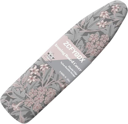 ZCFYGDX William Morris Prints Ironing Board Cover Decor, Resist Scorching & Staining, Easy Install Resistant Elastic Edges,3 Nylon Buckle Fasteners Straps,Relaxing Breathable Ironing Experience M