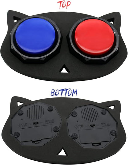 ANLIKY Dog Communication Sound Buttons with Mat, 30 Scene Training Stickers,15 Custom Stickers, Training Instructions, Material Safety, Contains AAA Batteries