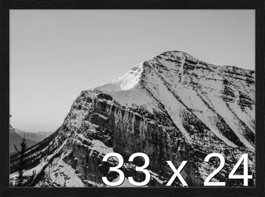 Frame It Easy 33 x 24 Black Grain Wood Frame (Derby)