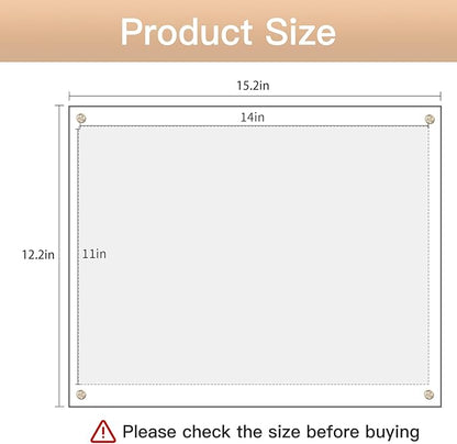 Kalami 11x14 Acrylic Wall Mount Picture Frame Self Adhesive, No Drill Holes Floating Frameless Clear Photo Frame for Diploma Certificate Degree Document Display Gallery Wall-Full Frame is 12x15