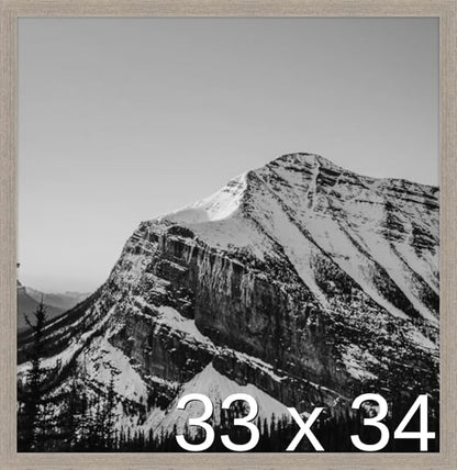 Frame It Easy 33 x 34 Rustic Gray Wood Frame (Derby)
