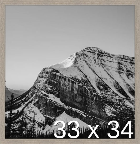 Frame It Easy 33 x 34 Rustic Gray Wood Frame (Derby)