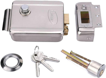 AMOCAM Electric Electronic Door Lock for Video Intercom Door Phone Vidoe doorbell DC 12V Stainless Steel E-Lock Support Wooden Glass Metal Fireproof Door
