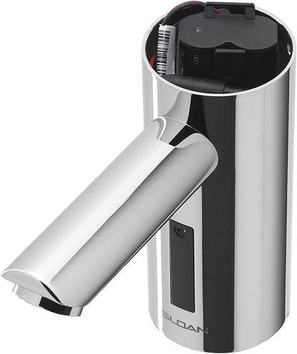 Sloan Optima EAF-200 Sensor Activated Touch-Free Faucet, Commercial Grade w/Mounting Hardware - 0.5 GPM Bluetooth, Hardwired Deck-Mounted Mid Body, Polished Chrome Finish, 3335055