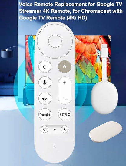 Upgrade New Replacemen Remote Voice Control Only for Chromecast-Google-TV 4K/ HD, for Google TV Streamer (4K) Box