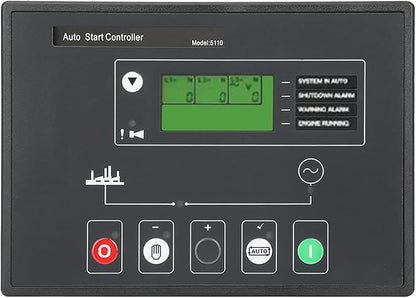 Generator Electronic Controller Module Control Panel with 132 x 64 Pixel LCD Display Compatible with DSE5110, Features Maintenance Cycle Reminders and Remote Network Monitoring