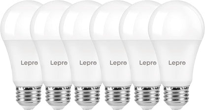 Lepro Dimmable LED Light Bulbs 100 Watt Equivalent, 14W 1500LM Daylight White 5000K, A19 E26 Standard Medium Base, UL FCC Listed, 15000 Hour Lifetime, 6 Pcs