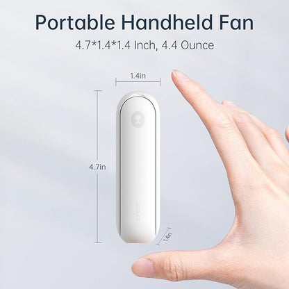 JISULIFE Portable Handheld Fan, Mini 3 In 1 with Rechargeable Battery, Personal Pocket Fan for Travel, Outdoor, USB Power Bank, Flashlight, Essential Ideal Gifts for Summer/Concert/Vacation - White