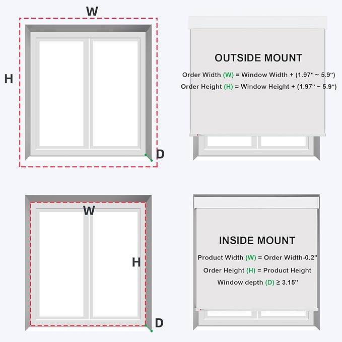 ZSTARR Motorized Smart Blind for Window,Automatic Blackout Roller Shade Compatible, with Remote Control, Child Safety Rechargeable Battery Blind with Valance,Customize (Whitewash Colour)