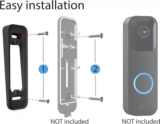 Hidden River Lab Angle Wedge Mount for Blink Video Doorbell (1st Generation) – Plastic Mounting Bracket Only (No Doorbell Included) – Black